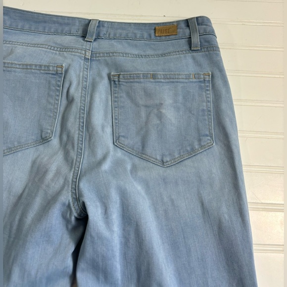 Paige High Rise Bell Canyon Jeans Denim Stretch Flare Light Wash Size 28 - Picture 16 of 16